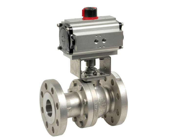 Stainless steel ball valve 530IIT + ADA/ASR pneumatic actuator